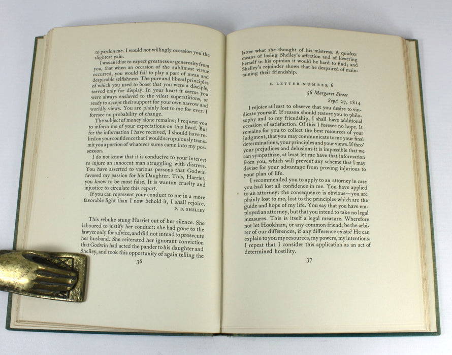 Shelley's Lost Letters to Harriet, Leslie Hotson, 1930