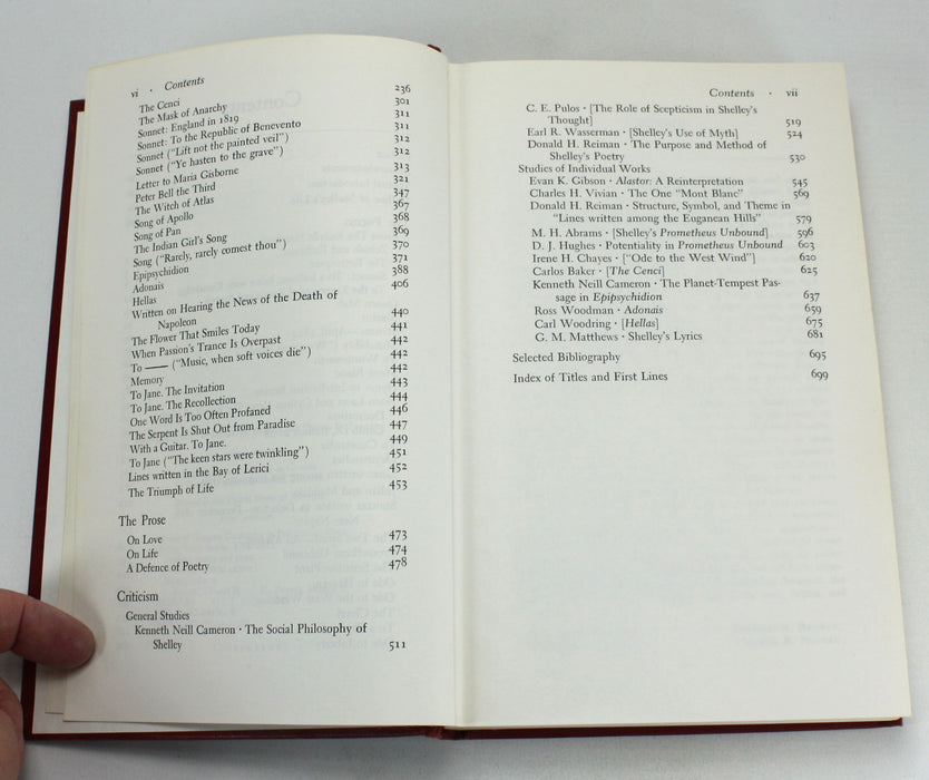 Shelley's Poetry and Prose; Authorative Texts Criticism, Donald H. Reiman & Sharon B. Powers, 1977, Signed