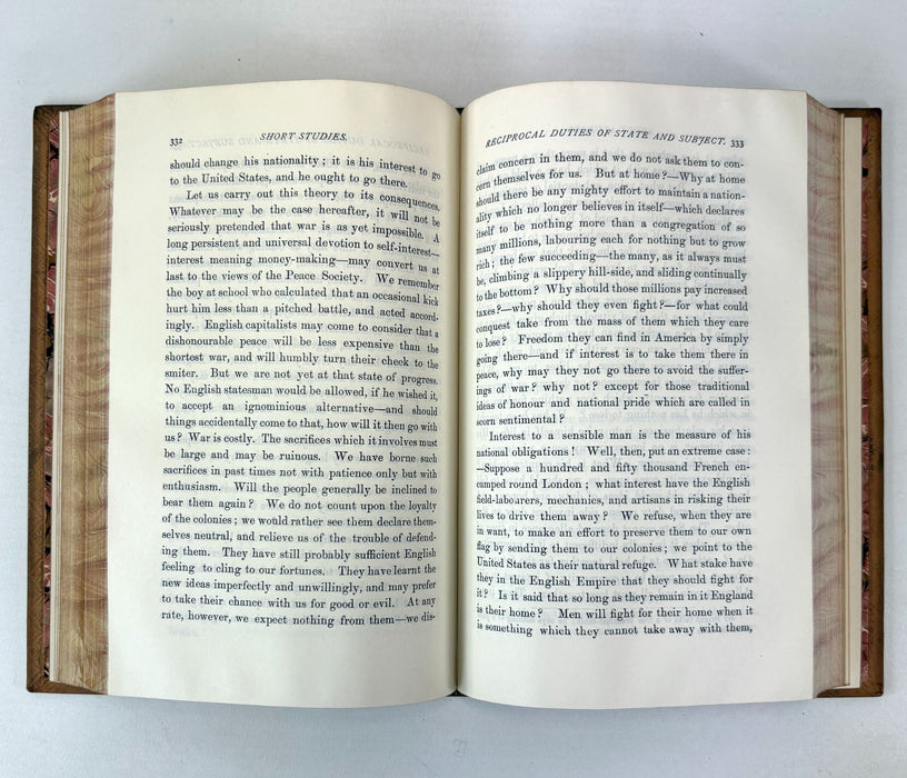 Short Studies on Great Subjects by James Anthony Froude. Longmans, Green, and Co., 1898