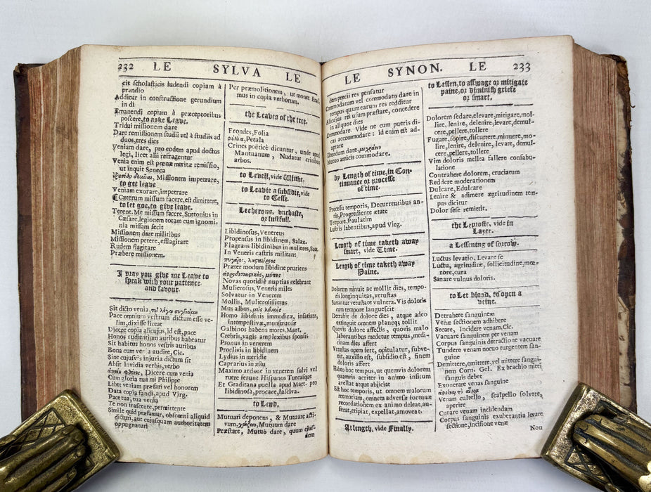 Simon Pelegromius. Synonymorum Sylva. London; Norton & Whitaker, 1632.