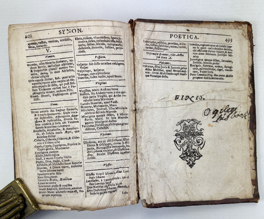 Simon Pelegromius. Synonymorum Sylva. London; Norton & Whitaker, 1632.