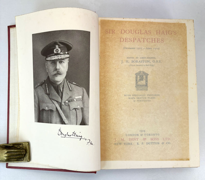 Sir Douglas Haig's Despatches, edited by J.H. Boraston, 1919 first edition set, complete with Maps box