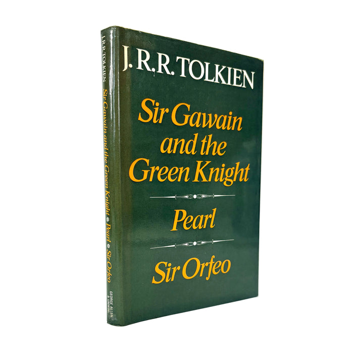 Book titled 'Sir Gawain and the Green Knight' by J.R.R. Tolkien with a green cover and yellow text.