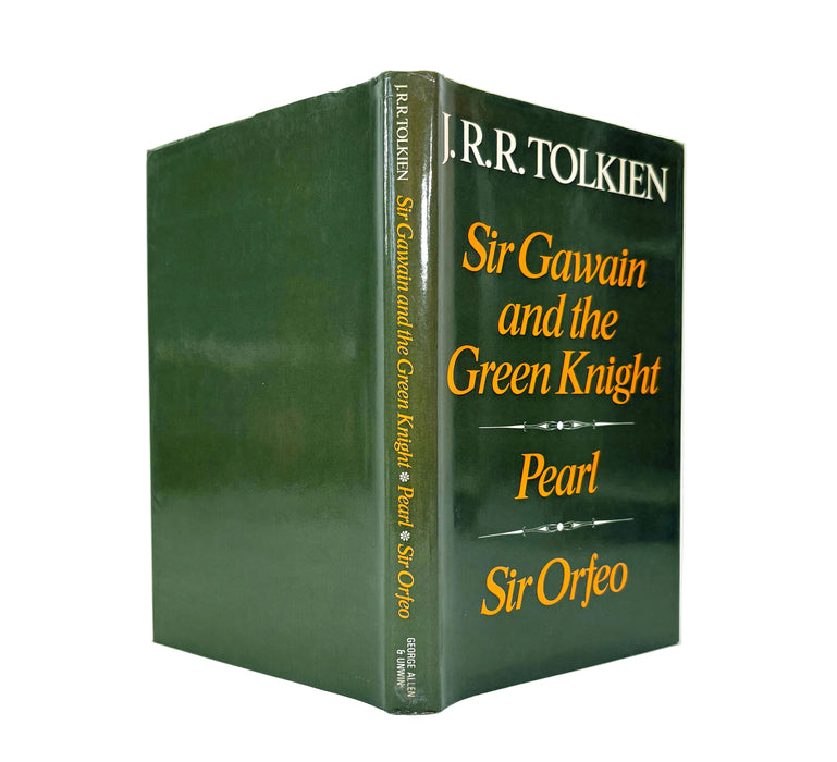 Book titled 'Sir Gawain and the Green Knight' by J.R.R. Tolkien on a white background