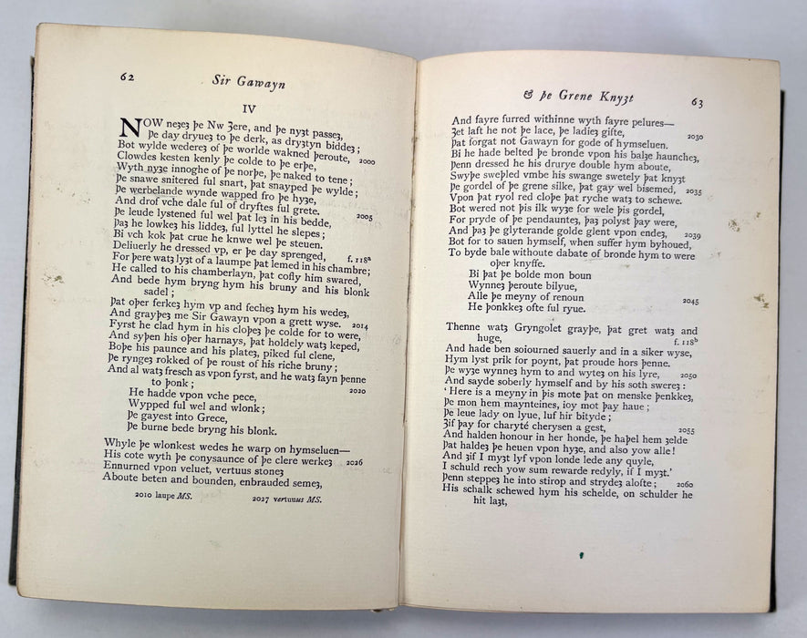 Sir Gawain & The Green Knight; edited by J.R.R. Tolkien & E.V. Gordon, Clarendon Press/Oxford, 1936