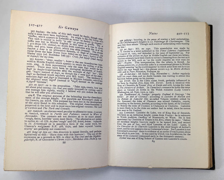 Sir Gawain & The Green Knight; edited by J.R.R. Tolkien & E.V. Gordon, Clarendon Press/Oxford, 1936