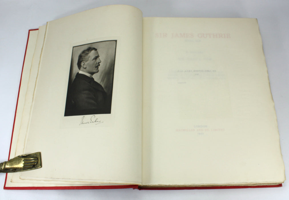 Sir James Guthrie; A Biography, Sir James L. Caw, 1932, Glasgow School of Art Prize Presentation copy