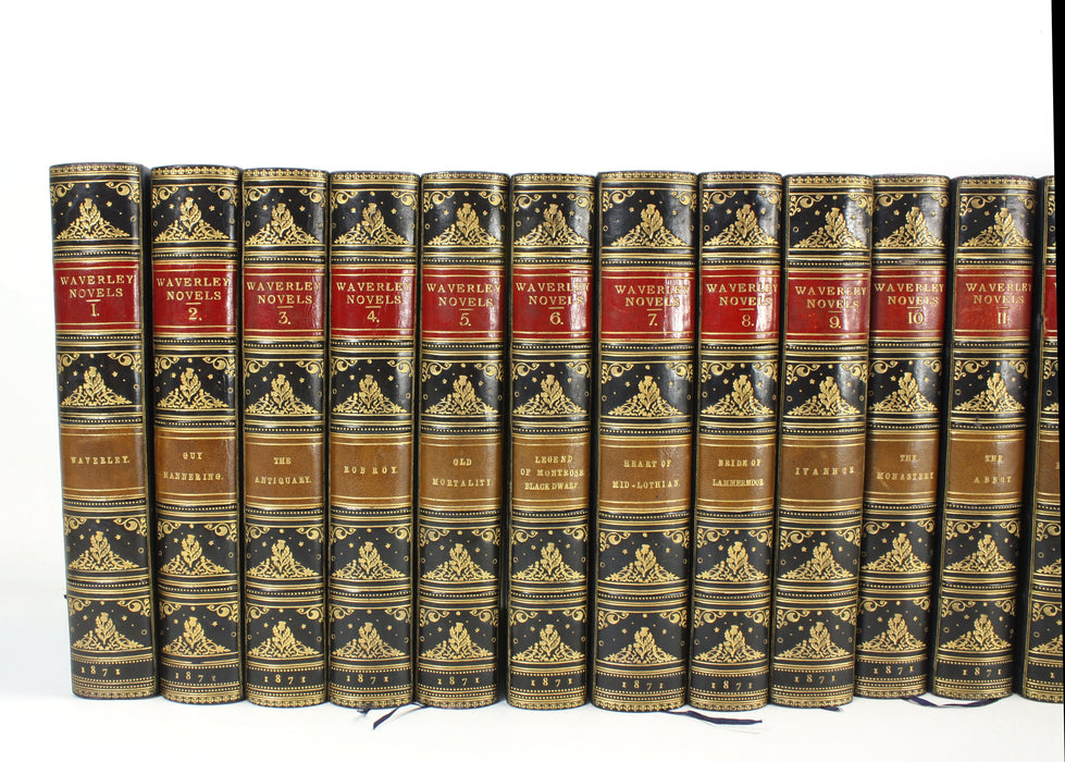 Sir Walter Scott, The Waverley Novels Centenary Edition set, exceptional 1871 fine Zaehnsdorf binding