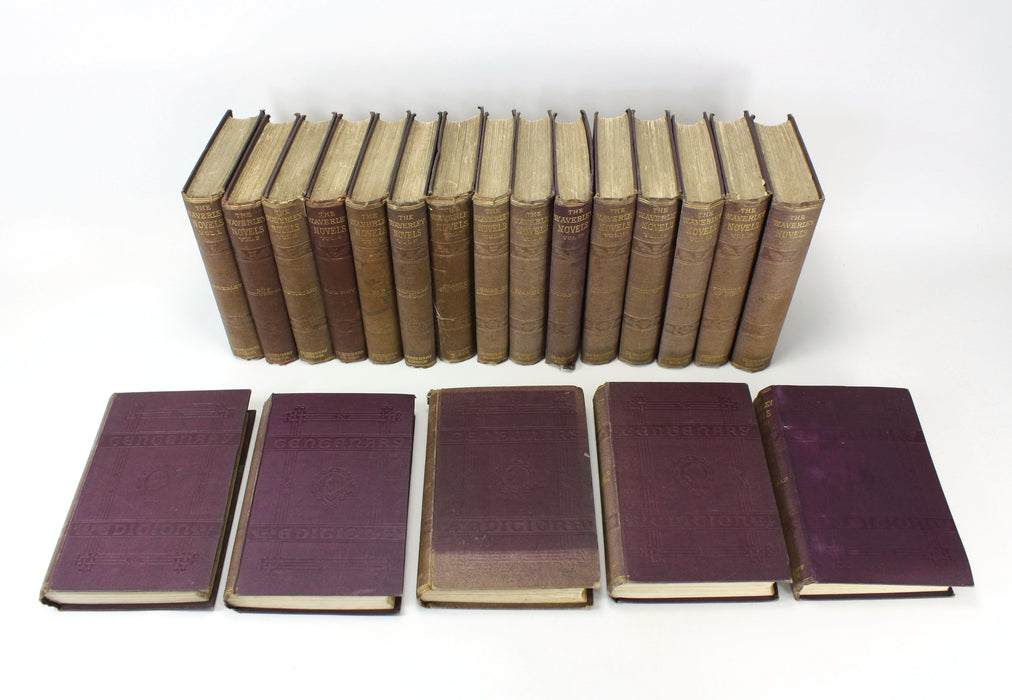 Sir Walter Scott, The Waverley Novels Centenary Edition set, with The Life of Scott & Tales of a Grandfather, 29 Vols in Vintage Leather Suitcase. 1871-72.