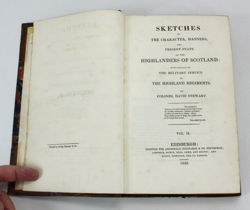 Sketches of the Character, Manners and Present State of the Highlanders of Scotland, Colonel David Stewart, 1822