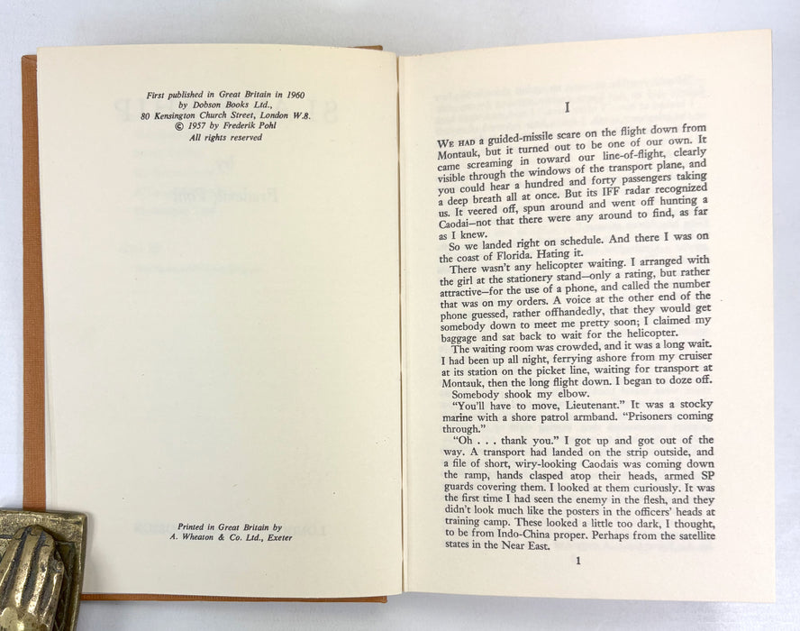 Slave Ship, by Frederik Pohl, Published Dennis Dobson, London, 1960