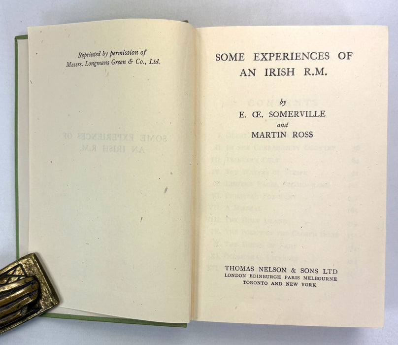 Some Experiences of an Irish R.M., E. OE. Somerville and Martin Ross, Thomas Nelson & Sons, c. 1938