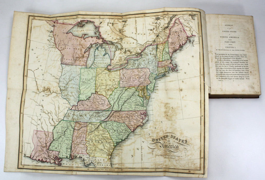 Statistical, Political, and Historical Account of the United States of North America, D.B. Warden, 1819, 3 Vols complete