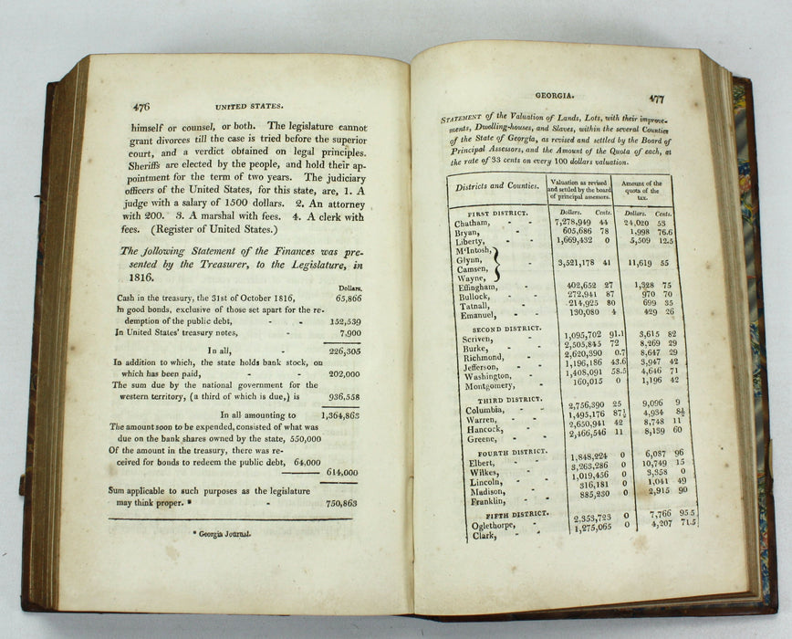 Statistical, Political, and Historical Account of the United States of North America, D.B. Warden, 1819, 3 Vols complete