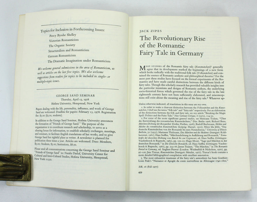 Studies in Romanticism, Volume 16, Number 4, Fall 1977, Boston University