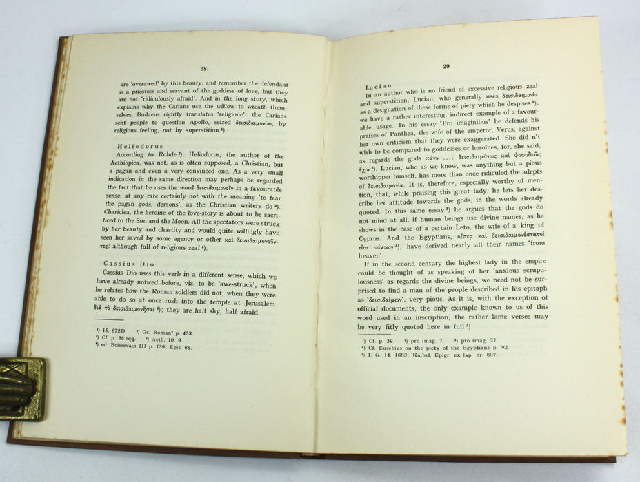 δεισιδαιμονία (Superstition); A contribution to the knowledge of the religious terminology in Greek. Doctoral Thesis. Peter John Koets, 1929