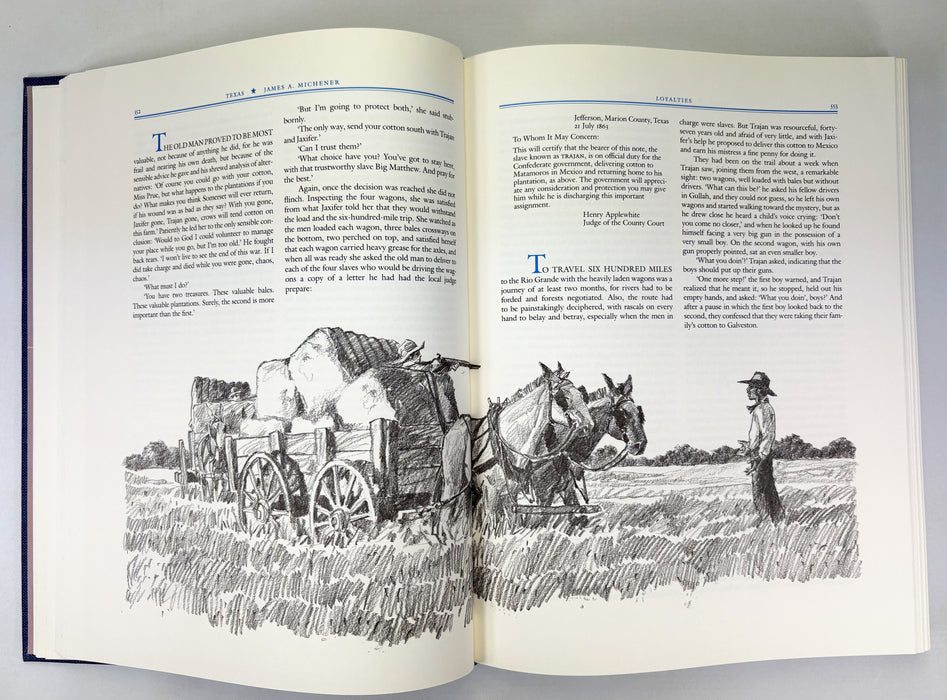 Texas, by James A. Michener, Illustrated by Charles Shaw, University of Texas Press, 1986