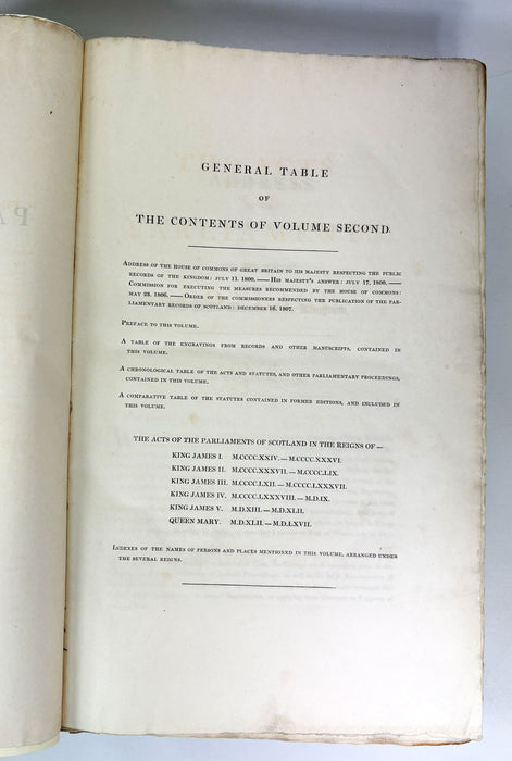 The Acts of Parliament in Scotland, Vol. II, 1424-1567, Printed by Command of His Majesty King George the Third, 1814