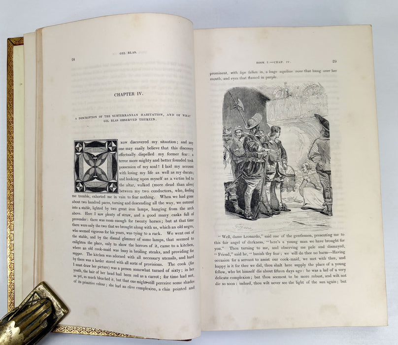The Adventures of Gil Blas of Santillane, 2 Vols, Illustrated by Jean Gigoux, 1836