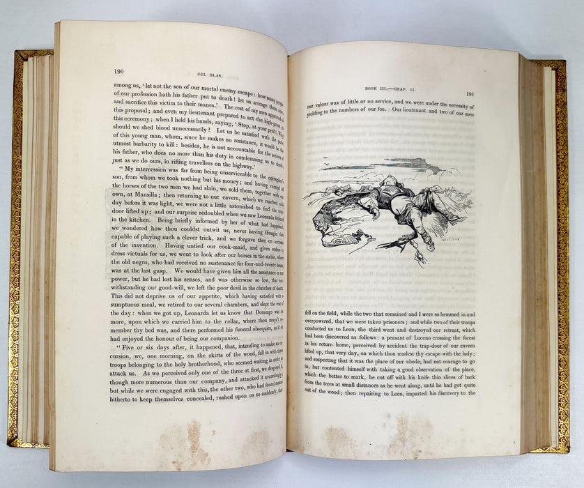 The Adventures of Gil Blas of Santillane, 2 Vols, Illustrated by Jean Gigoux, 1836