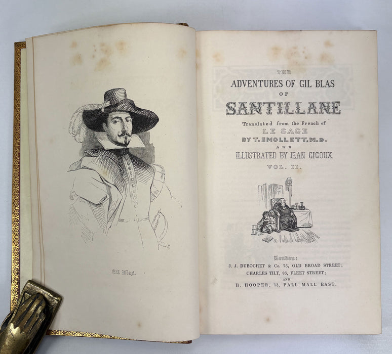 The Adventures of Gil Blas of Santillane, 2 Vols, Illustrated by Jean Gigoux, 1836