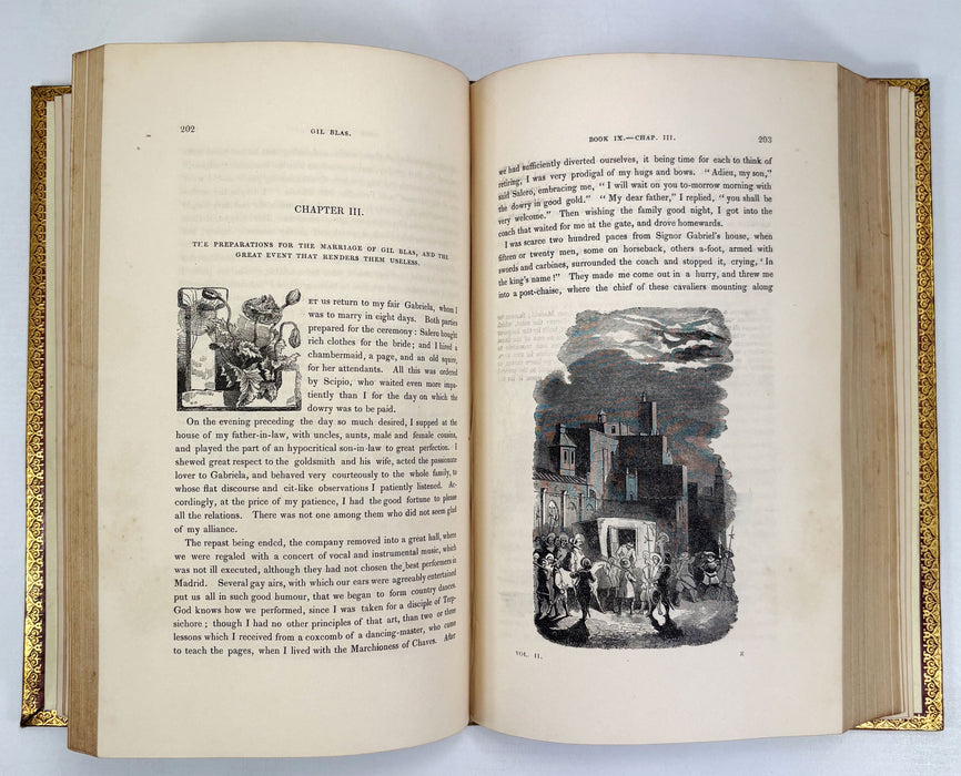 The Adventures of Gil Blas of Santillane, 2 Vols, Illustrated by Jean Gigoux, 1836
