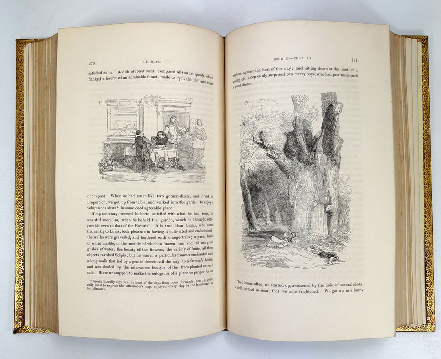 The Adventures of Gil Blas of Santillane, 2 Vols, Illustrated by Jean Gigoux, 1836