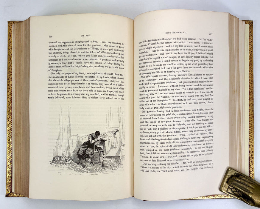 The Adventures of Gil Blas of Santillane, 2 Vols, Illustrated by Jean Gigoux, 1836