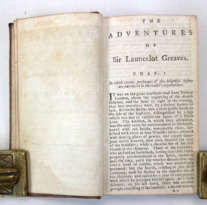 The Adventures of Sir Launcelot Greaves, T. Smollet, 2 Vols bound as one, Joseph Winman, London 1783