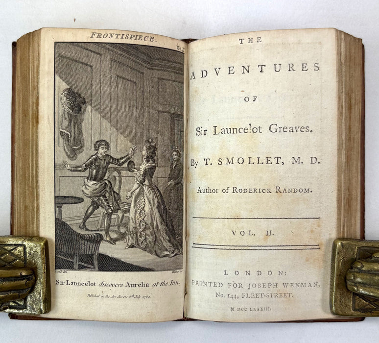 The Adventures of Sir Launcelot Greaves, T. Smollet, 2 Vols bound as one, Joseph Winman, London 1783