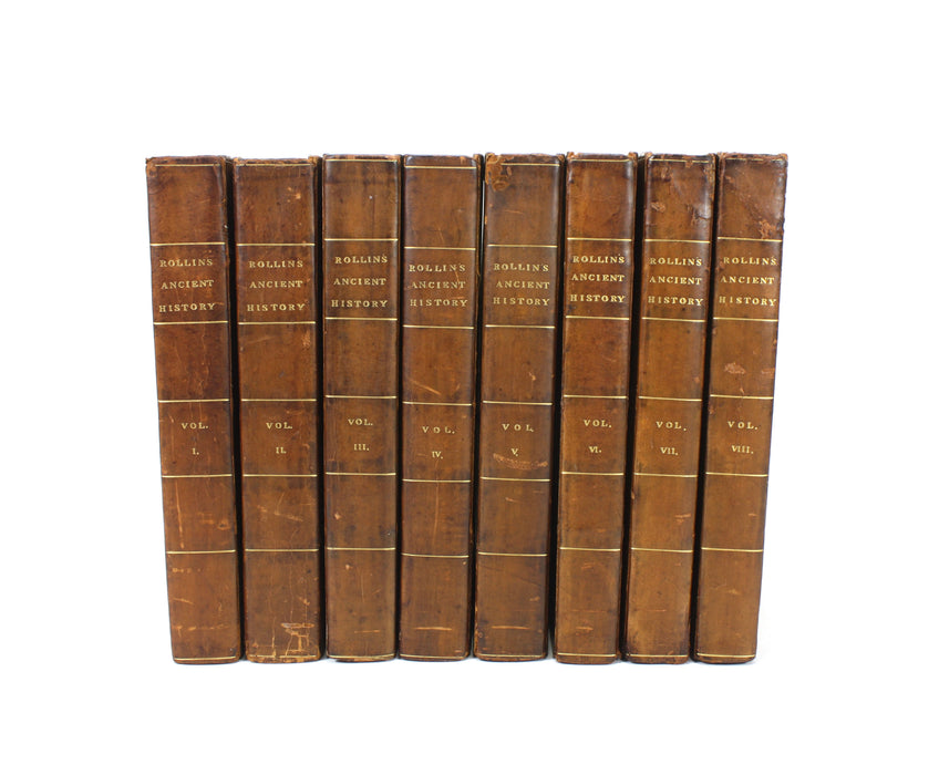 The Ancient History of The Egyptians, Cathaginians, Assyrians, Babylonians, Medes and Persians, Macedonians and Grecians, Charles Rollin, 1819, 8 Volumes complete