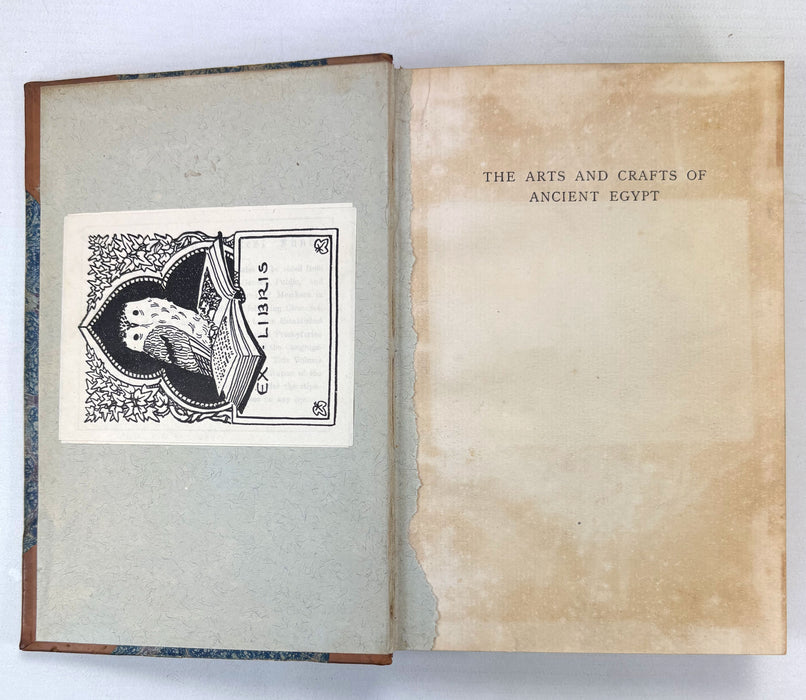 The Arts & Crafts of Ancient Egypt by W.M. Flinders Petrie, T.N. Foulis, 1909 first edition
