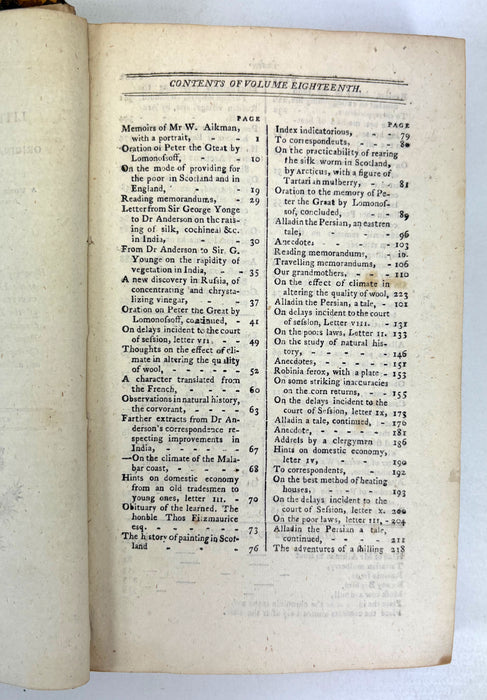 The Bee, or Literary Weekly Intelligencer, James Anderson, Volume Eighteenth, 1793, Edinburgh