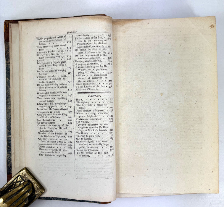 The Bee, or Literary Weekly Intelligencer, James Anderson, Volume Seventeenth, 1793, Edinburgh