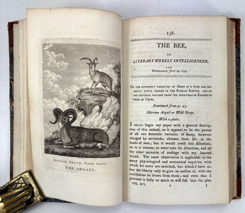 The Bee, or Literary Weekly Intelligencer, James Anderson, Volume Sixteenth, 1793, Edinburgh