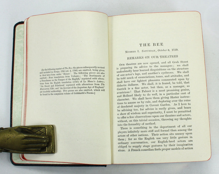 The Bee and Other Essays by Oliver Goldsmith, Together with the Life of Nash, 1914