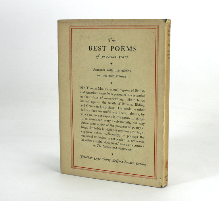 The Best Poems of 1932, Selected by Thomas Moult & Decorated by Elizabeth Montgomery; Signed by W.H. Davies
