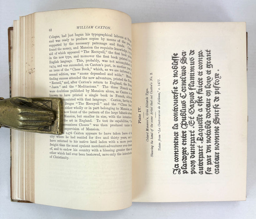 The Biography and Typography of William Caxton, England's First Printer, by William Blades, 1882