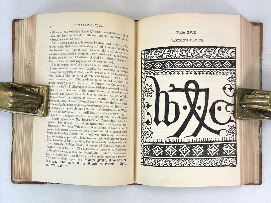 The Biography and Typography of William Caxton, England's First Printer, by William Blades, 1882