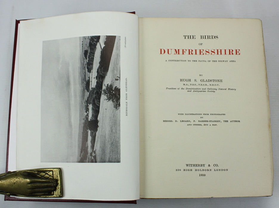 The Birds of Dumfriesshire, Hugh S. Gladstone, Numbered Limited Edition, 1910