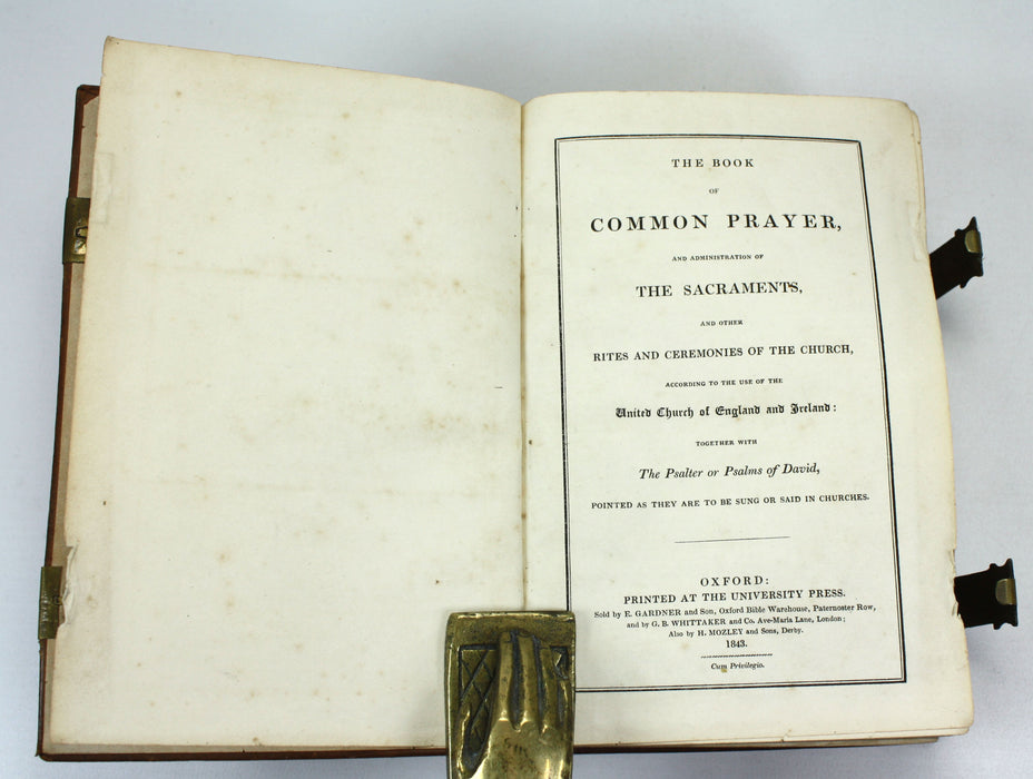 The Book of Common Prayer, The Holy Bible, Psalms of David; Oxford 1842-43; Legacy Presentation Bible from Philip Wharton, Fourth Baron Wharton (1613-1696)