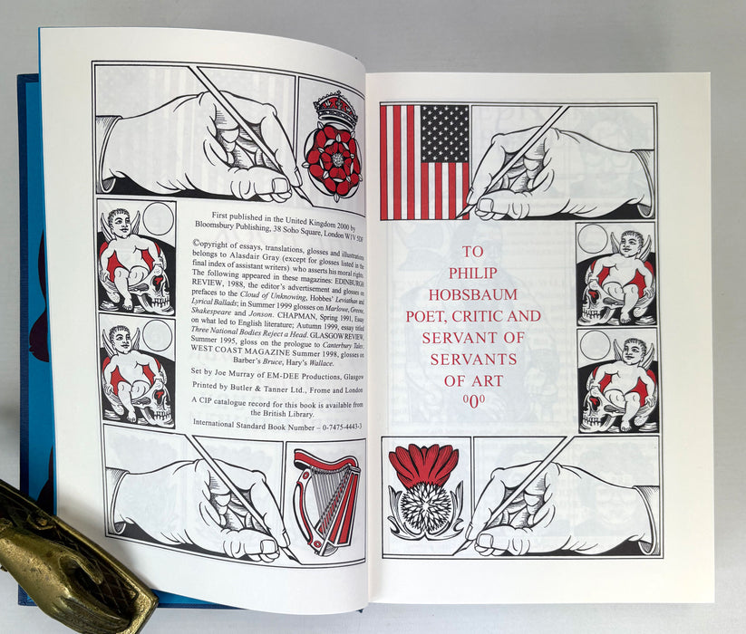 The Book of Prefaces, Alasdair Gray, 2000, with signed autograph postcard