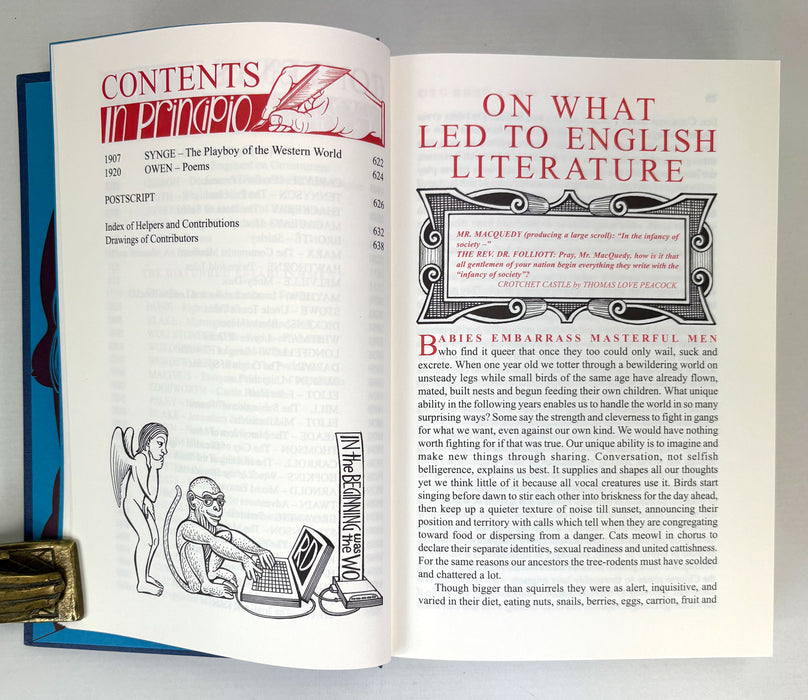 The Book of Prefaces, Alasdair Gray, 2000, with signed autograph postcard