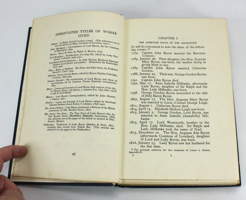 The Byron Mystery, Sir John C. Fox, 1924