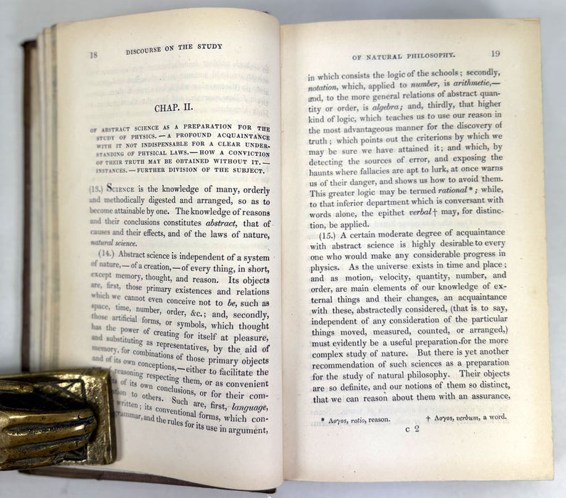 The Cabinet of Natural Philosophy, conducted by the Rev. Dionysius Lardner; A Preliminary Discourse on The Study of Natural Philosophy, by J.F.W. Herschel, 1833