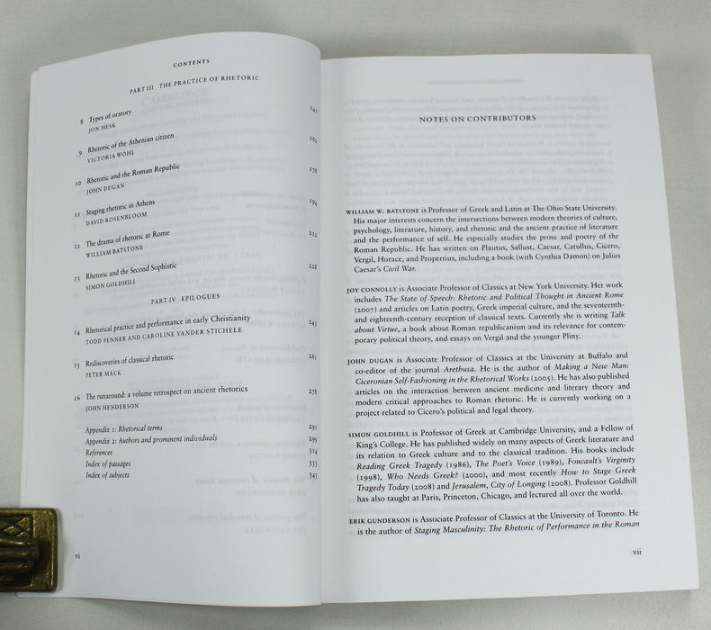 The Cambridge Companion to Ancient Rhetoric, Erik Gunderson, 2009. William St Clair's copy.