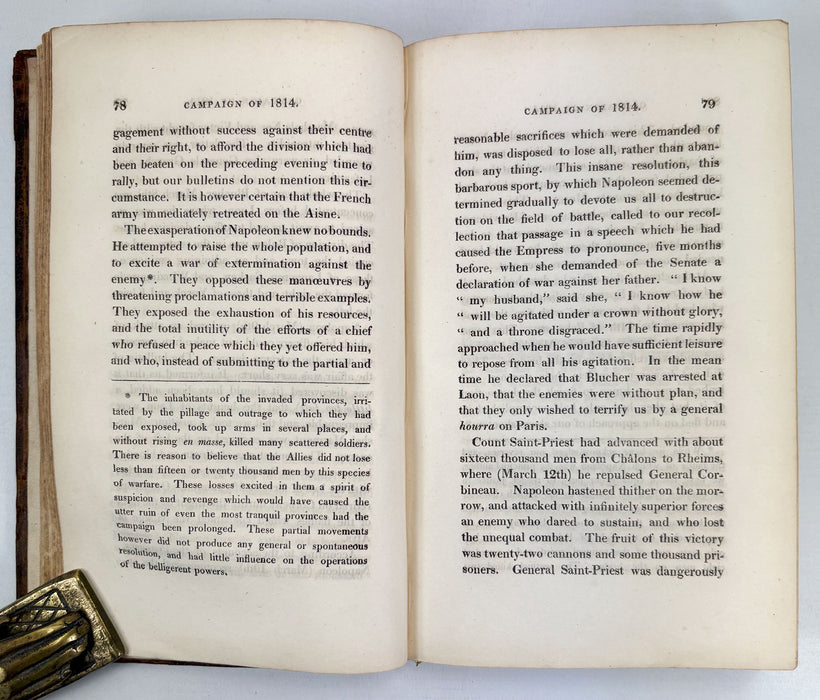 The Campaigns of Paris in 1814 & 1815; Translated from the French of P.F.F.J. Giraud by Edmund Bryce, 1816. Together with Manuscript Transmitted from St Helena by an Unknown Channel, Jacob Frederic Lullin de Chateauvieux, 1817
