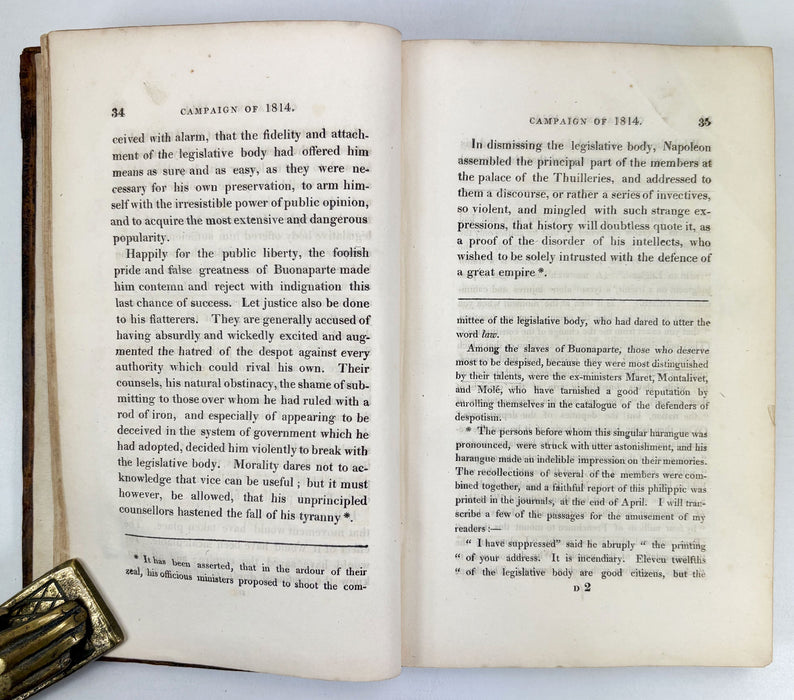 The Campaigns of Paris in 1814 & 1815; Translated from the French of P.F.F.J. Giraud by Edmund Bryce, 1816. Together with Manuscript Transmitted from St Helena by an Unknown Channel, Jacob Frederic Lullin de Chateauvieux, 1817