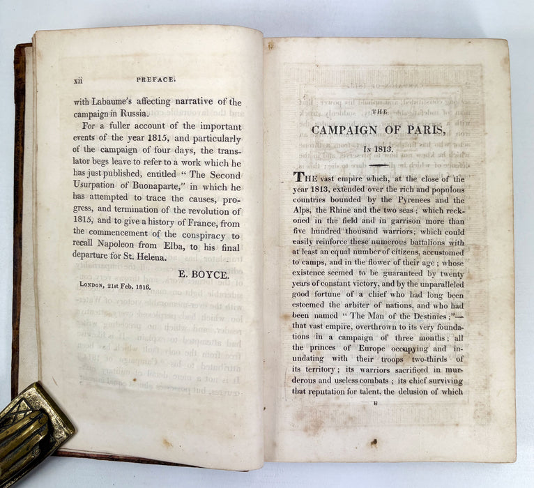 The Campaigns of Paris in 1814 & 1815; Translated from the French of P.F.F.J. Giraud by Edmund Bryce, 1816. Together with Manuscript Transmitted from St Helena by an Unknown Channel, Jacob Frederic Lullin de Chateauvieux, 1817