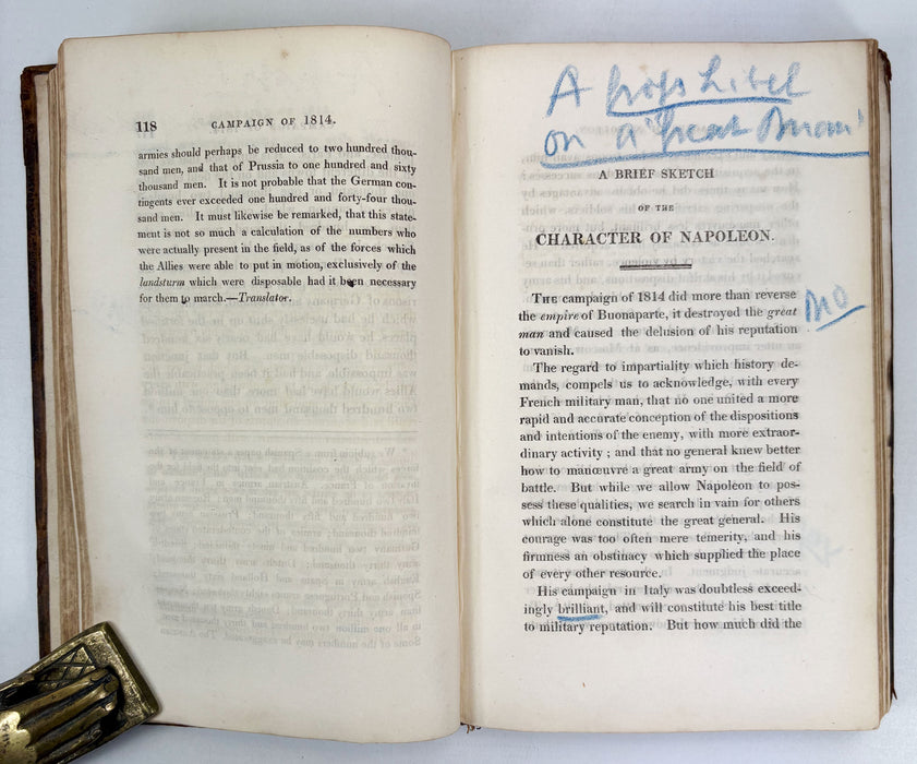 The Campaigns of Paris in 1814 & 1815; Translated from the French of P.F.F.J. Giraud by Edmund Bryce, 1816. Together with Manuscript Transmitted from St Helena by an Unknown Channel, Jacob Frederic Lullin de Chateauvieux, 1817